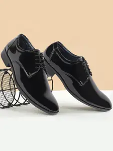FAUSTO Men Pointed Toe Lace Up Derbys