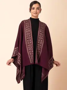 INDYA Geometric Printed Knitted Kaftan Shrug
