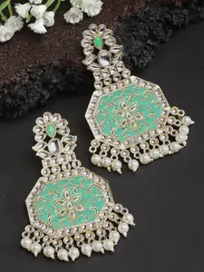 KARATCART Gold-Plated Contemporary Drop Earrings