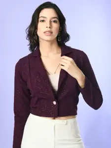 IUGA Sparkle Crop Button Shrug