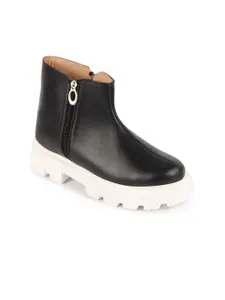 FAUSTO Women Heeled Mid-Top Chunky Boots