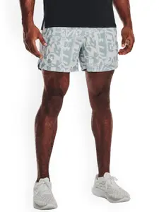 UNDER ARMOUR Men Launch 5'' Brand Logo Printed Sports Shorts