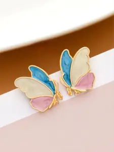 VAGHBHATT Gold-Plated Butterfly Earrings