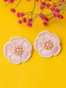 Crunchy Fashion Floral Beaded Studs Earrings
