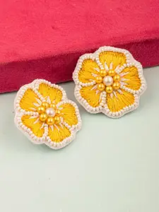Crunchy Fashion Beaded Flower Studs Earrings