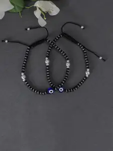 BeAbhika Set Of 2 Adjustable  Anklets