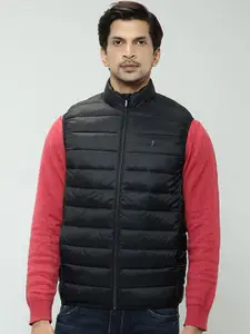 Indian Terrain Mock Collar Long Sleeves Pure Nylon Puffer Jacket
