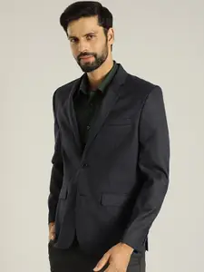 Indian Terrain Checked Single-Breasted Blazer
