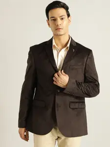 Indian Terrain Notched Lapel Single Breasted Blazer