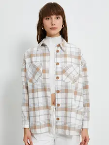 Koton Tartan Checked Regular Fit Opaque Cotton Casual Shirt