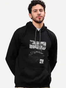 Mad Over Print Graphic Printed Hooded Neck Long Sleeve Pullover Sweatshirt