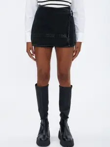 Koton Pure Cotton Straight Mini Skirt