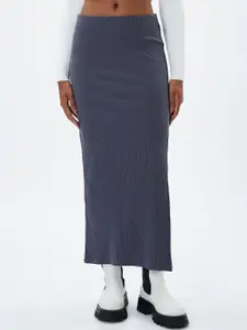 Koton Ribbed Maxi Length Pencil Skirt