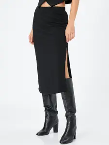 Koton Slit Straight Midi Skirt