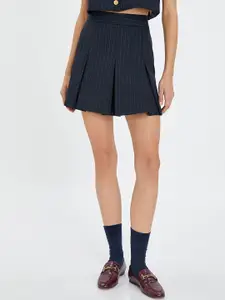 Koton Striped Pleated Mini Skirts