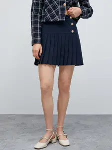 Koton Pleated A-Line Mini Skirt