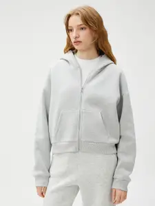 Koton Hooded Front-Open Sweatshirt
