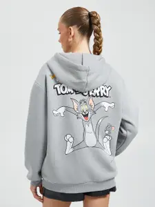 Koton Tom & Jerry Printed Oversized Hooded Sweatshirt