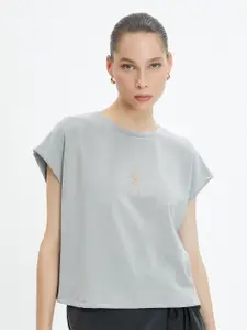Koton Extended Sleeves Cut-Outs Regular Top