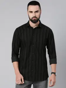 Majestic Man Men Standard Slim Fit Striped Pure Cotton Casual Shirt