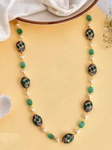 Silvermerc Designs Gold Plated Pearls Studded Necklace