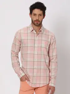 Mufti Checked Slim Fit Classic Cotton Casual Shirt