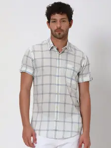 Mufti Checked Slim Fit Classic Cotton Casual Shirt