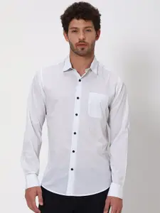 Mufti Slim Fit Micro Ditsy Printed Pure Cotton Casual Shirt