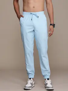 The Roadster Life Co. Solid Pure Cotton Mid-Rise Joggers