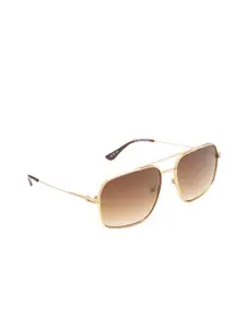 OPIUM Men Square Sunglasses with UV Protected Lens OP-10150-C01-58-Gold