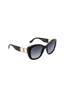 OPIUM Women Oval Sunglasses with Polarised And UV Protected Lens OP-10169-C01-52