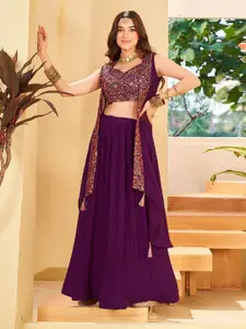 KALINI Embroidered Sequinned Ready to Wear Lehenga & Blouse With Shrug