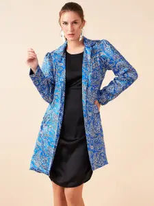 Antheaa Bodycon Dress With Ethnic Motifs Printed Jacket