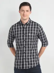U.S. Polo Assn. Denim Co. Slim Fit Tartan Checked Cotton Casual Shirt
