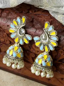 KARATCART Gold Plated Kundan Studded Jhumkas