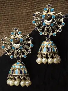KARATCART Gold Plated Kundan Studded Jhumkas
