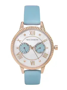 French Connection Women Leather Straps Analogue Multi Function Watch