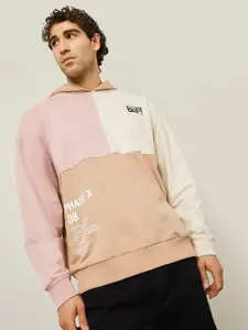 Styli Colourblocked Hooded Cotton Sweatshirt