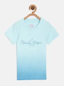 DIXCY SCOTT Slimz Girls Typography Printed Cotton T-shirt