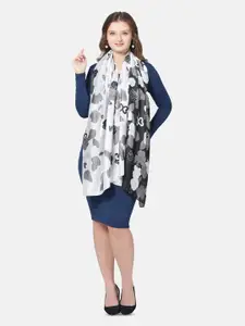 MUFFLY Floral Printed Lightweight Scarf With Hanger