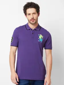 GIORDANO Polo Collar Slim Fit Cotton Lycra  T-shirt