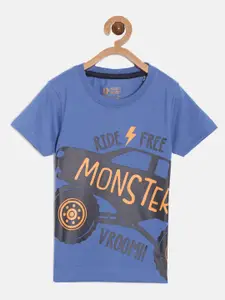 DIXCY SCOTT Boys Typography Printed Cotton T-shirt