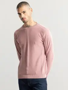 Snitch Brown Hooded Pure Cotton Pullover Sweater