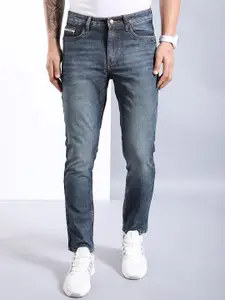 The Indian Garage Co Men Slim Fit Heavy Fade Stretchable Jeans