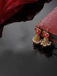 DUGRISTYLE Gold-Plated Contemporary Jhumkas
