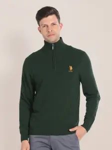 U.S. Polo Assn. Mock Collar Woollen Pullover