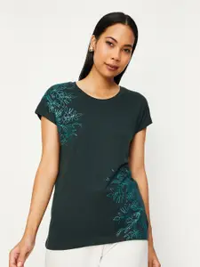 max Floral Printed Pure Cotton T-shirt