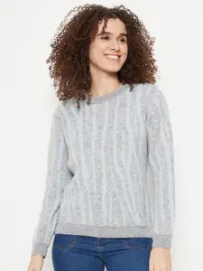 Madame Printed Acrylic Pullover Sweater