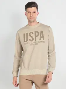 U.S. Polo Assn. Typography Printed Round Neck Pullover