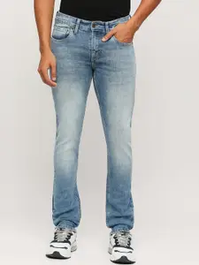 Pepe Jeans Men Slim Fit Clean Look Heavy Fade Stretchable Jeans